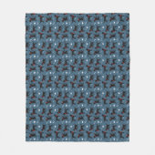 Black Labrador Retriever Blue Pattern Fleece Deken (Voorkant)