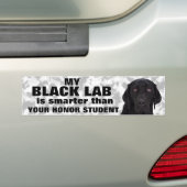 Black Labrador Retriever Bumpersticker (Op auto)