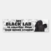Black Labrador Retriever Bumpersticker (Voorkant)