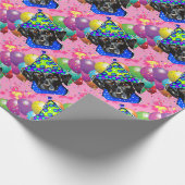 Black Labrador Retriever Cadeaupapier (Hoek)