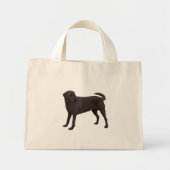 Black Labrador Retriever Canvas tas (Voorkant)