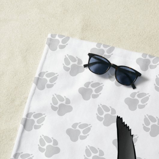 Black Labrador Retriever Cartoon Dog & Name Strandlaken (In situ)