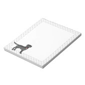 Black Labrador Retriever Cartoon Dog & Paws Notitieblok (Linkerzijde)