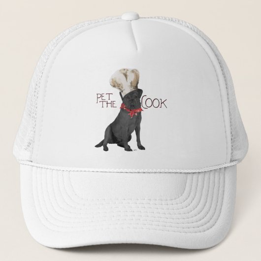 Black Labrador Retriever Chef Trucker Pet (Voorkant)