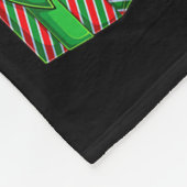 Black Labrador Retriever Christmas Lights Xmas Lab Fleece Deken (Hoek)