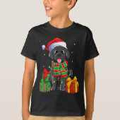 Black Labrador Retriever Christmas Lights Xmas Lab T-shirt (Voorkant)