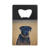Black Labrador Retriever Creditkaart Flessenopener (Achterkant)