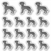 Black Labrador Retriever Cute Cartoon Dogs Sticker (Voorkant)