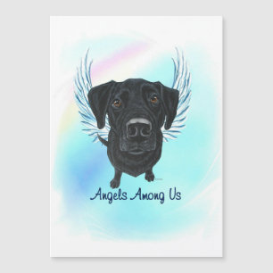 Black Labrador Retriever Dog Angel Magnet
