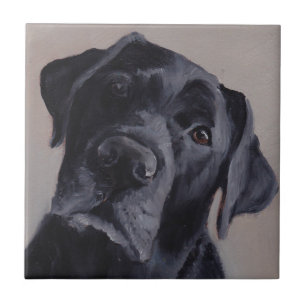 Black Labrador Retriever Dog Art keramische tegel Tegeltje