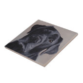 Black Labrador Retriever Dog Art keramische tegel Tegeltje (Zijkant)