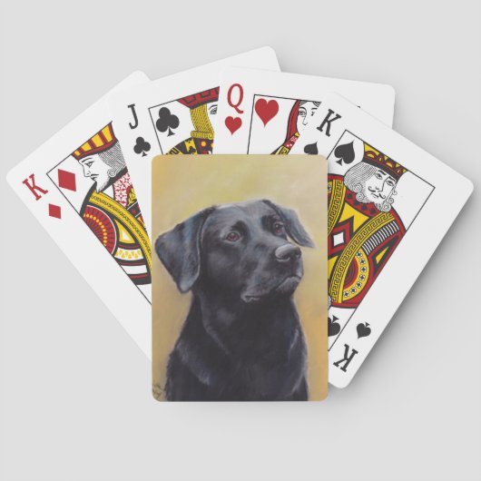 Black Labrador Retriever Dog Art-speelkaarten Pokerkaarten (Achterkant)