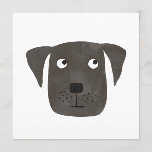 Black Labrador Retriever Dog Birthday-kaart Advieskaart (Voorkant)