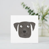 Black Labrador Retriever Dog Birthday-kaart Advieskaart (Staand voorkant)