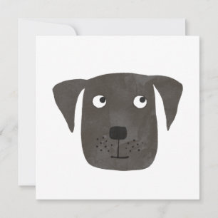 Black Labrador Retriever Dog Birthday-kaart Advieskaart