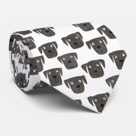 Black Labrador Retriever Dog Cute Pattern Stropdas