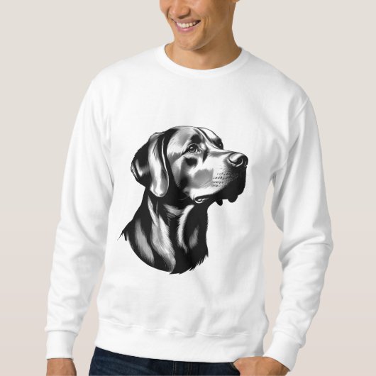 Black Labrador Retriever Dog Dad Illustration Trui (Voorkant)