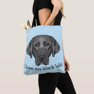 Black Labrador Retriever Dog Design Canvas tas