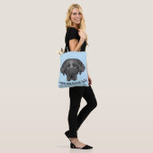 Black Labrador Retriever Dog Design Canvas tas (Op model)