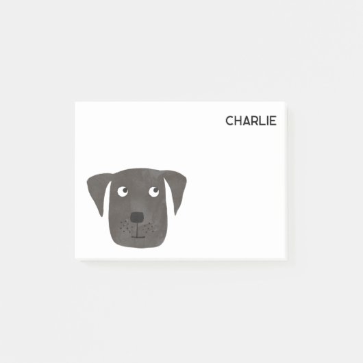 Black Labrador Retriever Dog gepersonaliseerd Post-it® Notes (Voorkant)