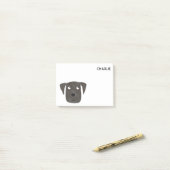 Black Labrador Retriever Dog gepersonaliseerd Post-it® Notes (Op bureau)