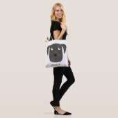 Black Labrador Retriever Dog gepersonaliseerd Tote Bag (Op model)