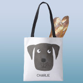 Black Labrador Retriever Dog gepersonaliseerd Tote Bag