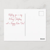 Black Labrador Retriever Dog in het Snow Briefkaar Briefkaart (Achterkant)