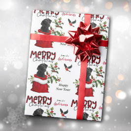 Black Labrador Retriever Dog in kerstcadeau Cadeaupapier