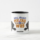 Black Labrador Retriever Dog Je maakt Mijn Staart Mok (Midden)