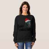 Black Labrador Retriever Dog Kerstmis Trui (Voorkant volledig)