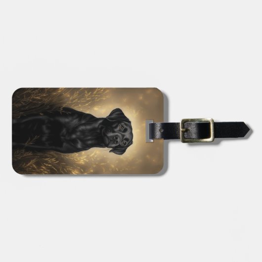 Black Labrador Retriever Dog Lab Bagagelabel (Voorkant horizontaal)
