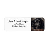 Black Labrador Retriever Dog Label (Voorkant)