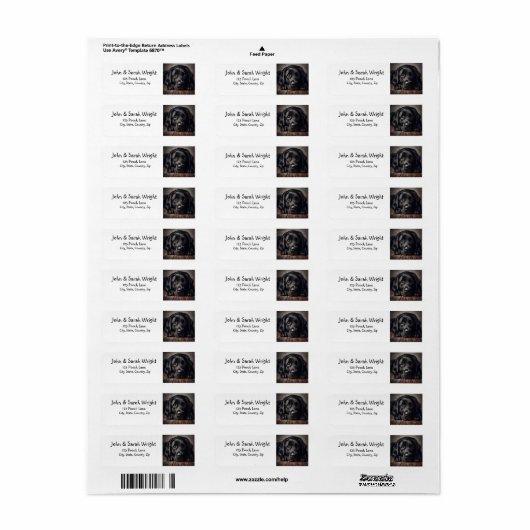 Black Labrador Retriever Dog Label (Full Sheet)