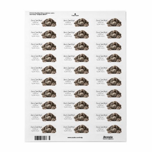 Black Labrador Retriever Dog Label (Full Sheet)