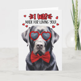 Black Labrador Retriever Dog Loving You Valentijn Feestdagen Kaart