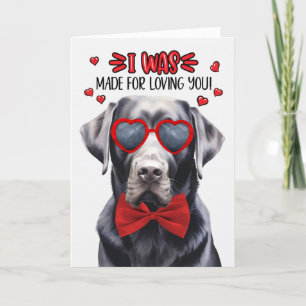 Black Labrador Retriever Dog Loving You Valentijn Feestdagen Kaart