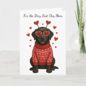 Black Labrador Retriever Dog Make My Tail Wag Mom Feestdagen Kaart (Voorkant)