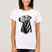 Black Labrador Retriever Dog Mom Sketch T-shirt (Voorkant)