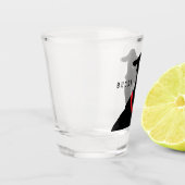 Black Labrador Retriever Dog Monogram Naam Shot Glas (Links)