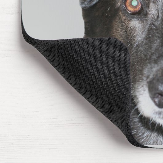 Black Labrador Retriever Dog Mousepad Muismat (Hoek)