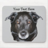 Black Labrador Retriever Dog Mousepad Muismat (Voorkant)