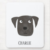 Black Labrador Retriever Dog Name Muismat (Voorkant)