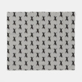 Black Labrador Retriever Dog Patroon | Lab Lover's Fleece Deken (Voorkant (Horizontaal))