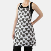 Black Labrador Retriever Dog Pattern Apron Schort (Insitu)