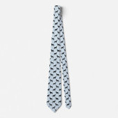 Black Labrador Retriever Dog Pattern (blauw) Stropdas (Voorkant)