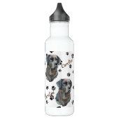 Black Labrador Retriever Dog Pawprint Waterfles (Links)