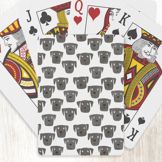 Black Labrador Retriever Dog Pokerkaarten
