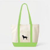 Black Labrador Retriever Dog Silhouette Tote Bag (Voorkant)