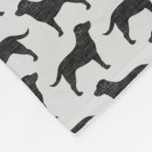 Black Labrador Retriever Dog Silhouettes Labs Fleece Deken (Hoek)